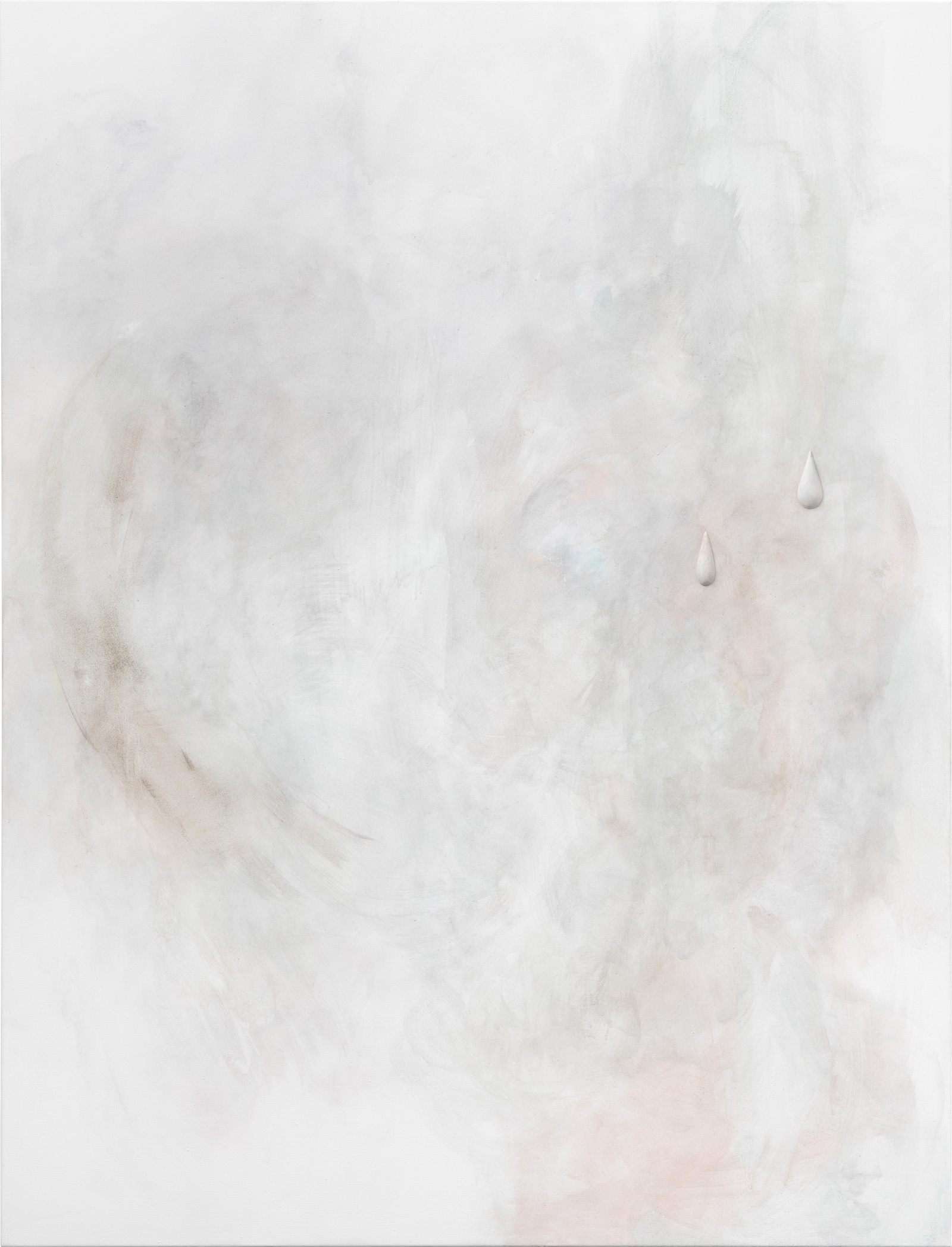 Untitled, 2018. metalpigment, mineral pigments, acrylic, rigid foam on canvas. 210 x 160 cm