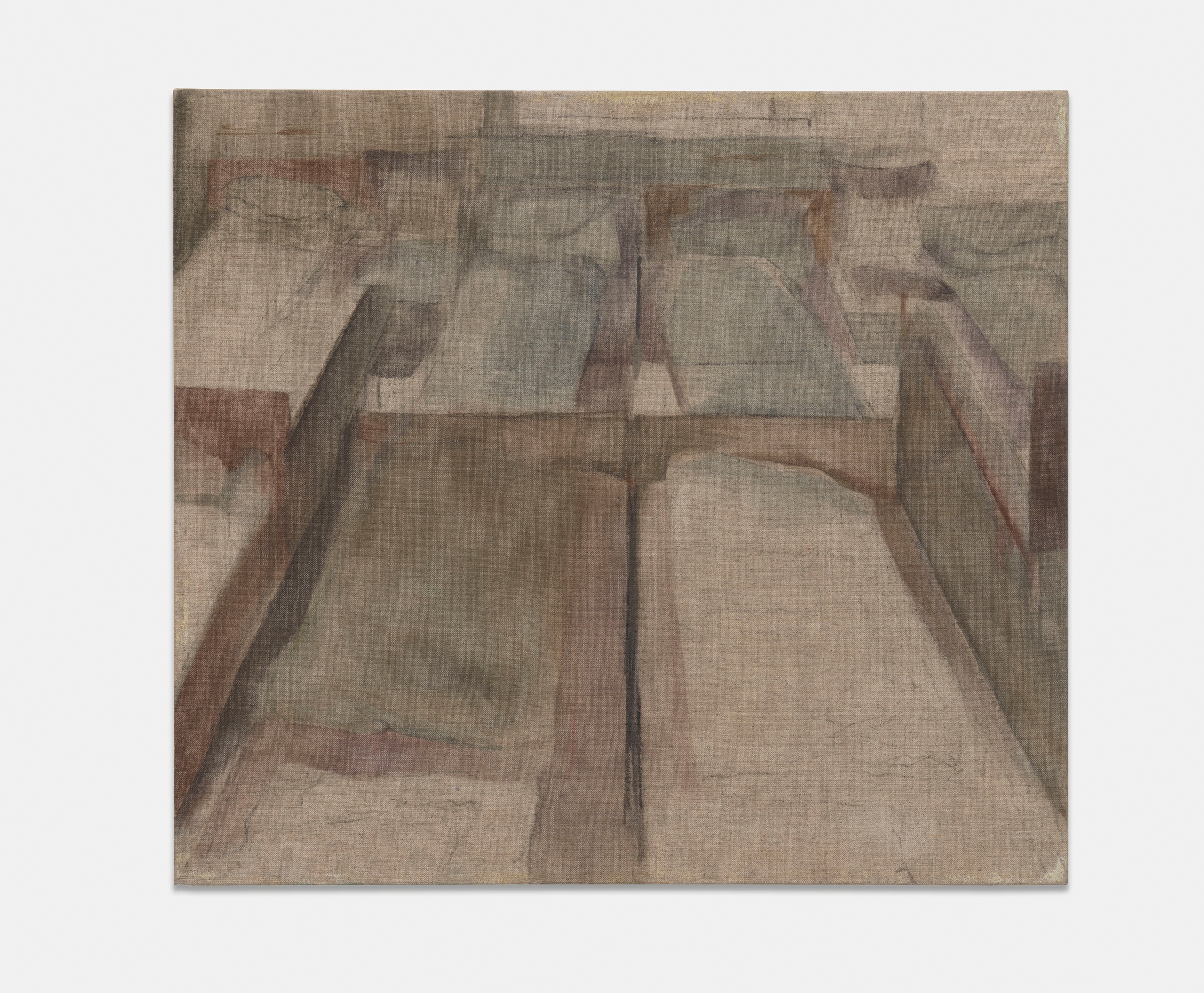 Beaux MendesHaus Gottesehre, 2022distemper and charcoal on linen36 x 40 cm | 14 1/4 x 15 3/4 in
