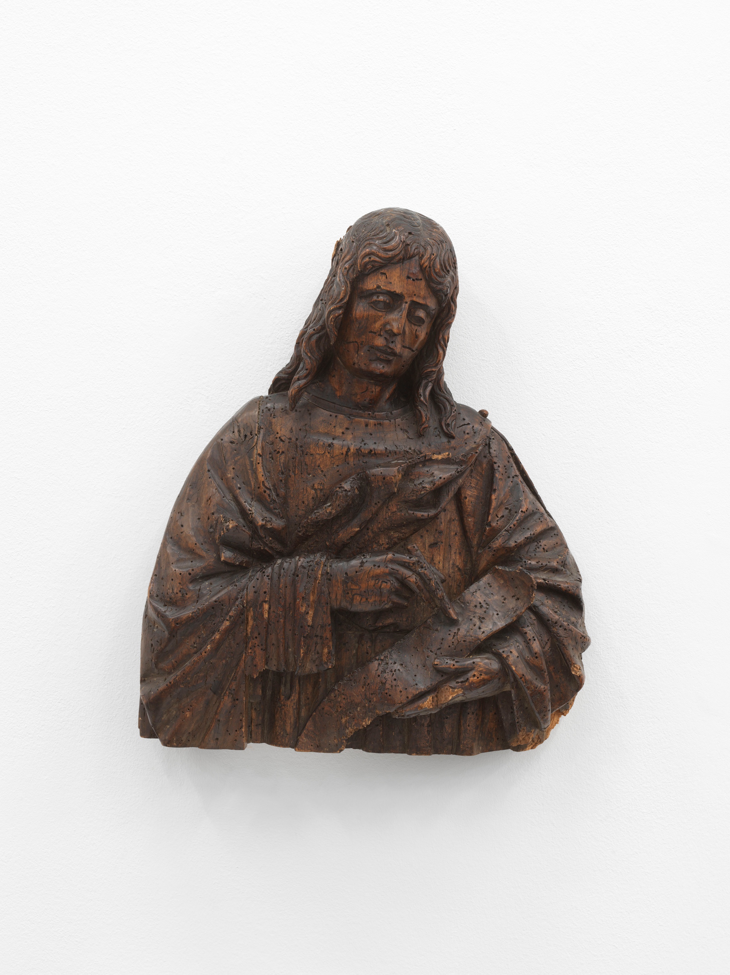 Unknown artistSaint John Evangelist, 16th centuryNorthern Italy or Germany, carved wood50 x 45 x 30 cm | 19 2/3 x 17 3/4 x 11 3/4 in