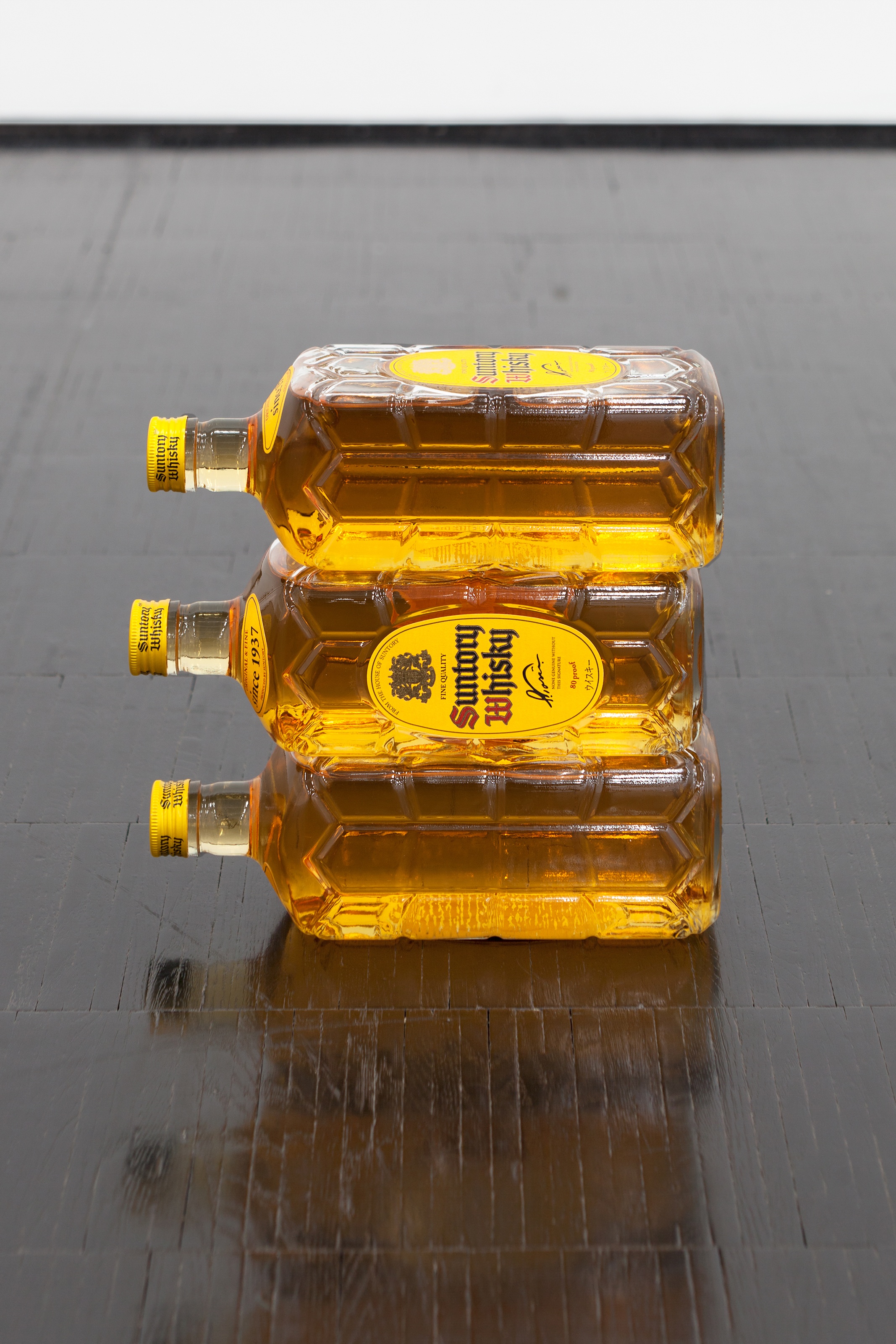 Yuki KimuraSuntory Whisky (Kaku), 20233 liquor bottles22.5 x 23 x 7.5 cm | 8 3/4 x 9 x 3 in