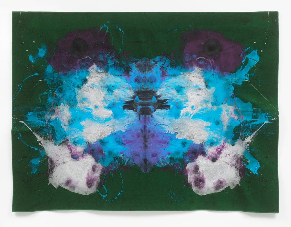 Chronophobia IV, 2019. Acrylic paint on carpet. 240 x 180 x 2 cm
