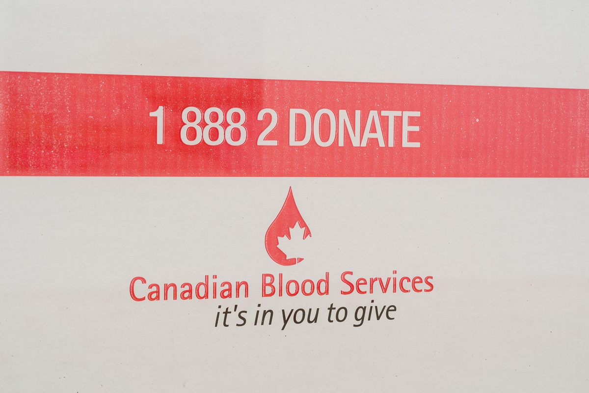 Human Blood Transportation Box (Canadian Blood Services), 2019 (Detail). Canadian Blood Services transportation box. 195 x 156 cm